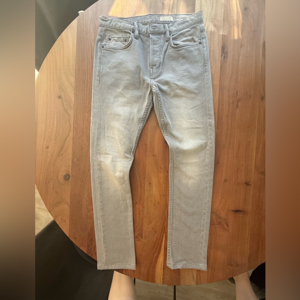 All Saints Light Gray Men Jeans